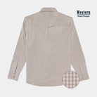Poncho Men's Long Sleeve Tan and Brown The Guthrie Plaid Snap Shirt