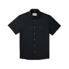 Men's Poncho Black "The Smokestack" Short Sleeve Button Up 