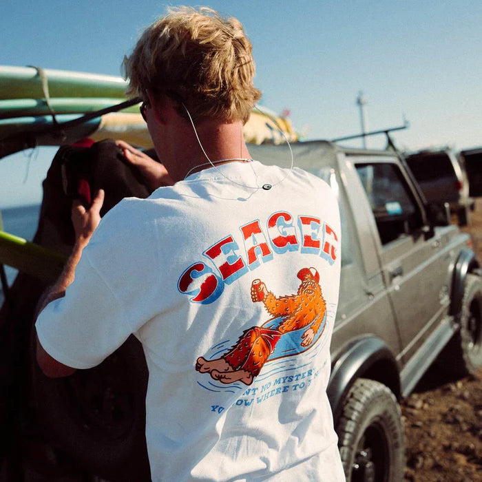 Men's Seager White Tubular T-shirt MTSP26TUBLWHT