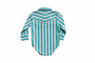 Boy's Infant 2 Rowels Ranch Turquoise and White Long Sleeve Performance Snap Onesie 