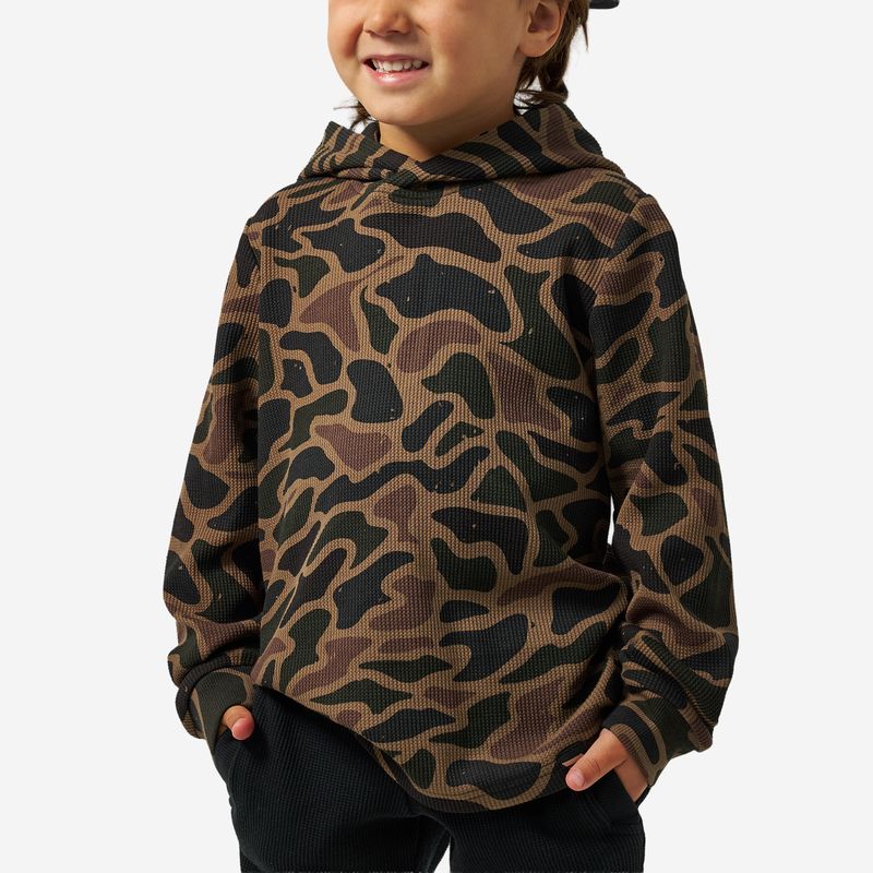 Burlebo Boy's Bendita Camo Thermal Hoodie Y-TH-BITAC