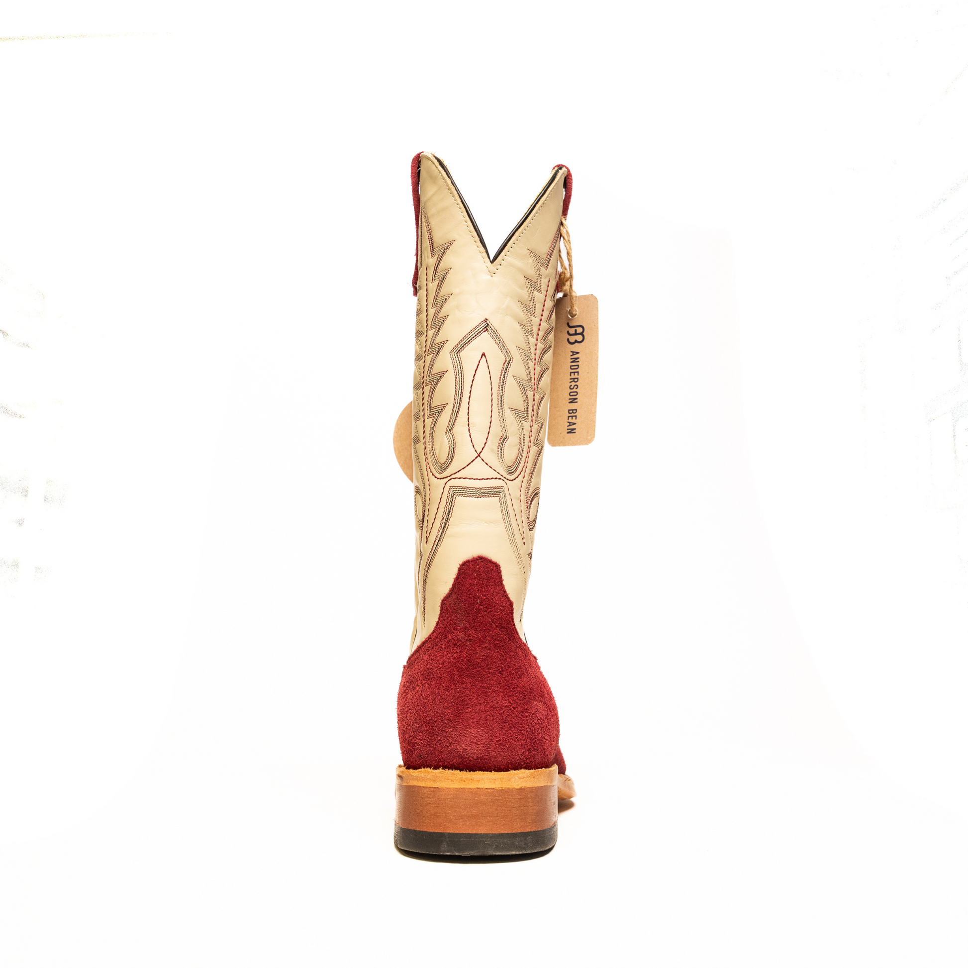 Anderson Bean Wine Wyoming Roughout with Bone Top - Crazy House Western Wear
