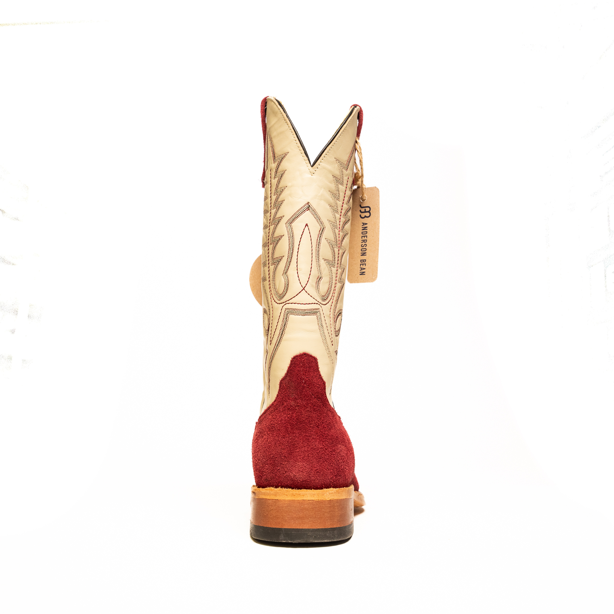 Anderson Bean Wine Wyoming Roughout with 13" Bone Top - Crazy House Western Wear