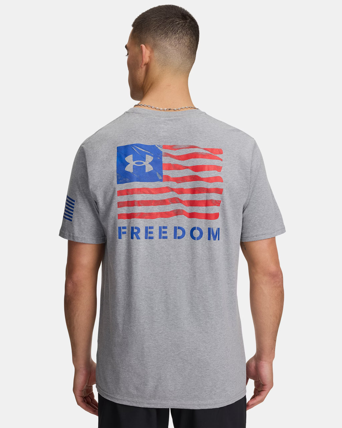 Under Armour Men's Gray Freedom Banner T-shirt 6004097-036