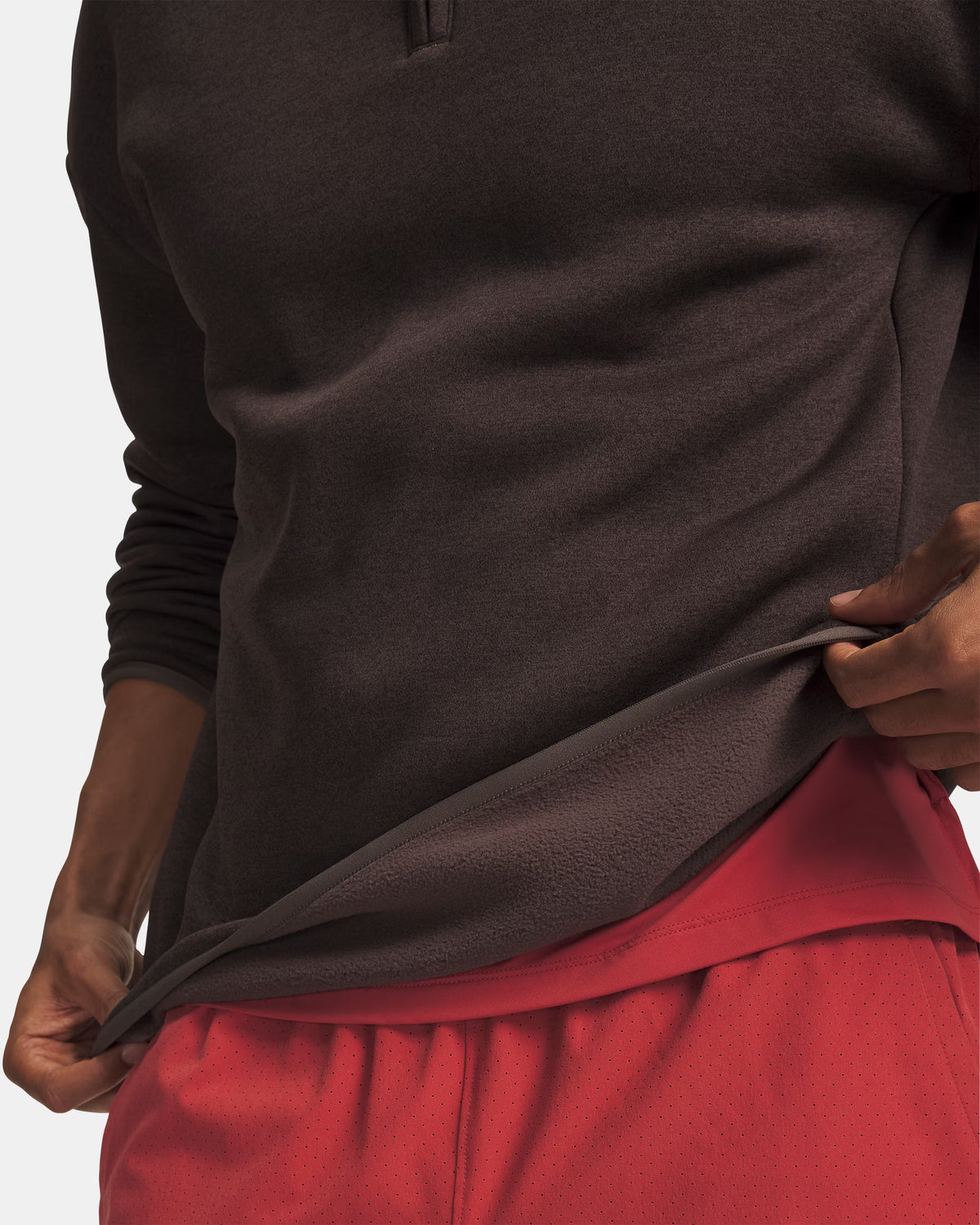 Under Armour Men's Peppercorn/White Fleece Twist Sweatshirt 6017113-200