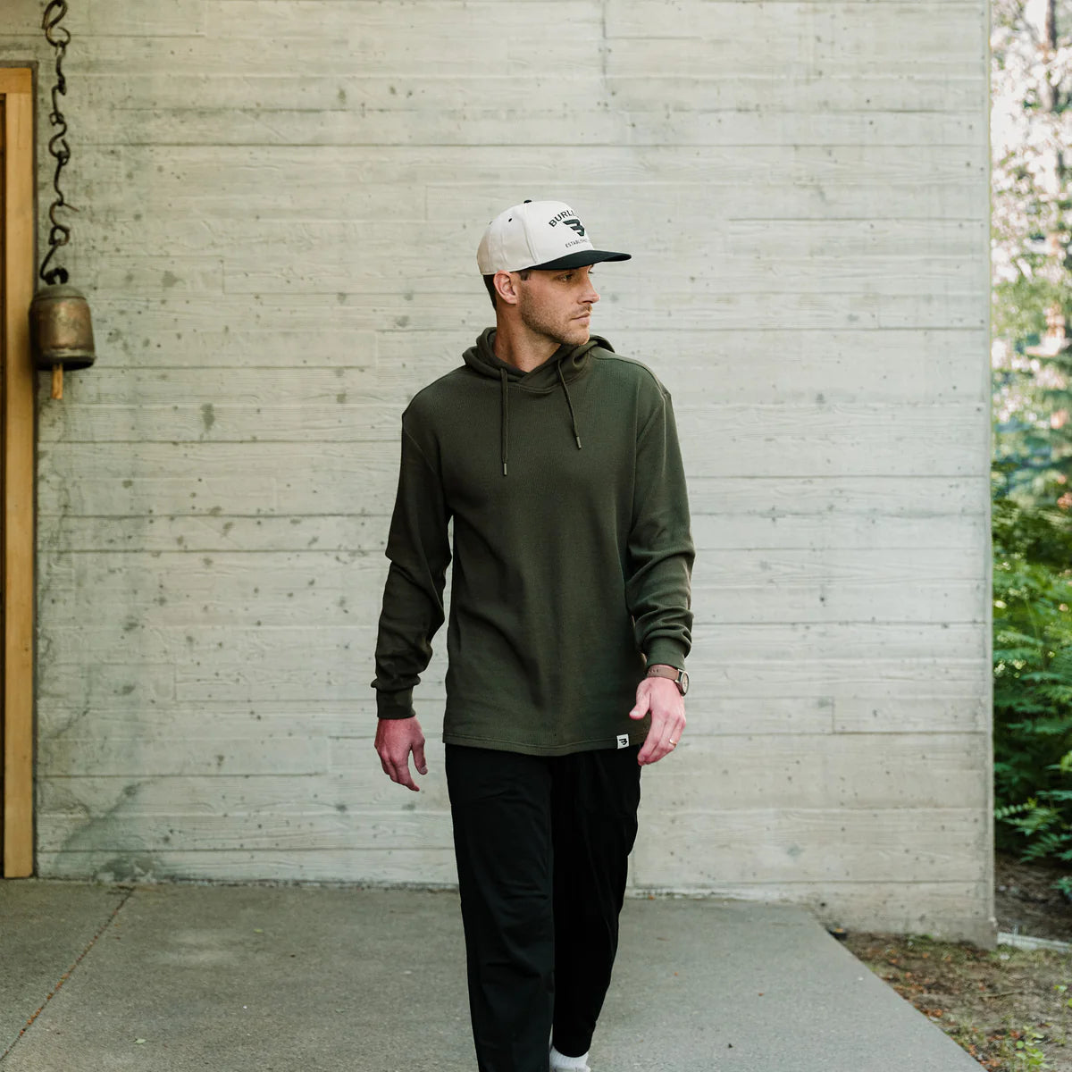 Men's Burlebo Mallard Green Thermal Hoodie 