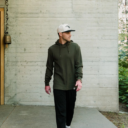 Men's Burlebo Mallard Green Thermal Hoodie 