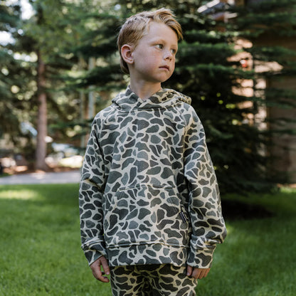 Boy's Burlebo Classic Deer Camo Fleece Hoodie Y-FH-CDC