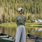 Boy's Burlebo Long Sleeve Duck Flying in Tee Olive Green