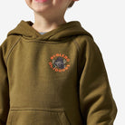 Burlebo Boy's Hunter Green Duck Down Fleece Hoodie Y-FH-DUCKD-HNTG