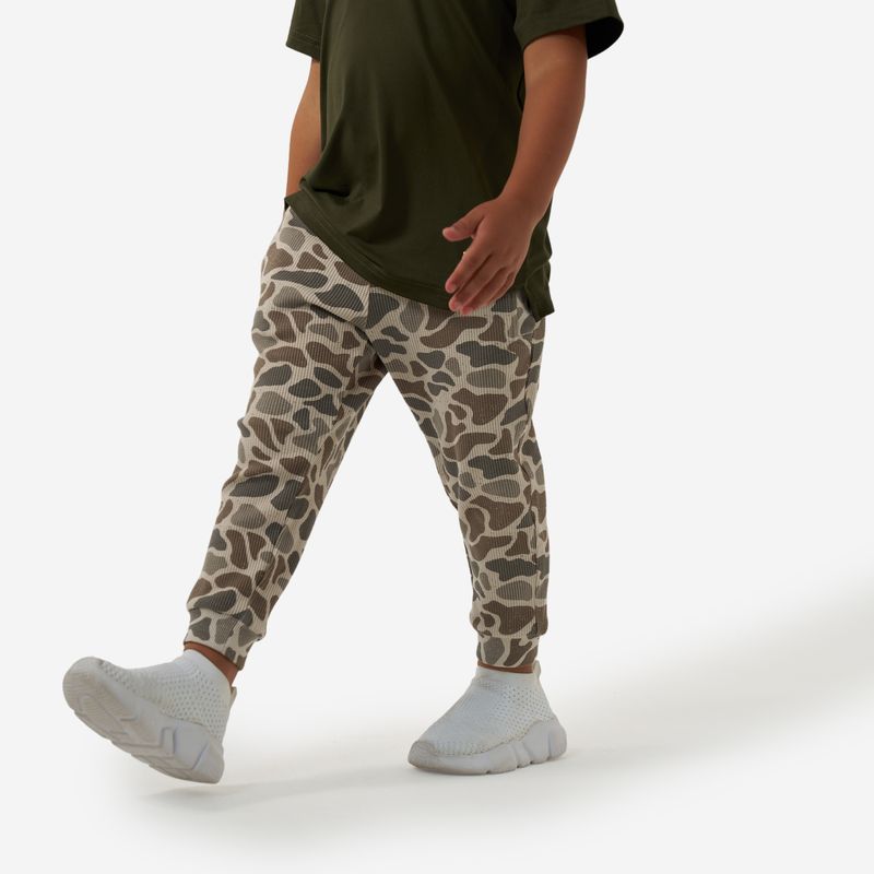 Burlebo Boy's Classic Deer Camo Thermal Joggers Y-THJG-CDC