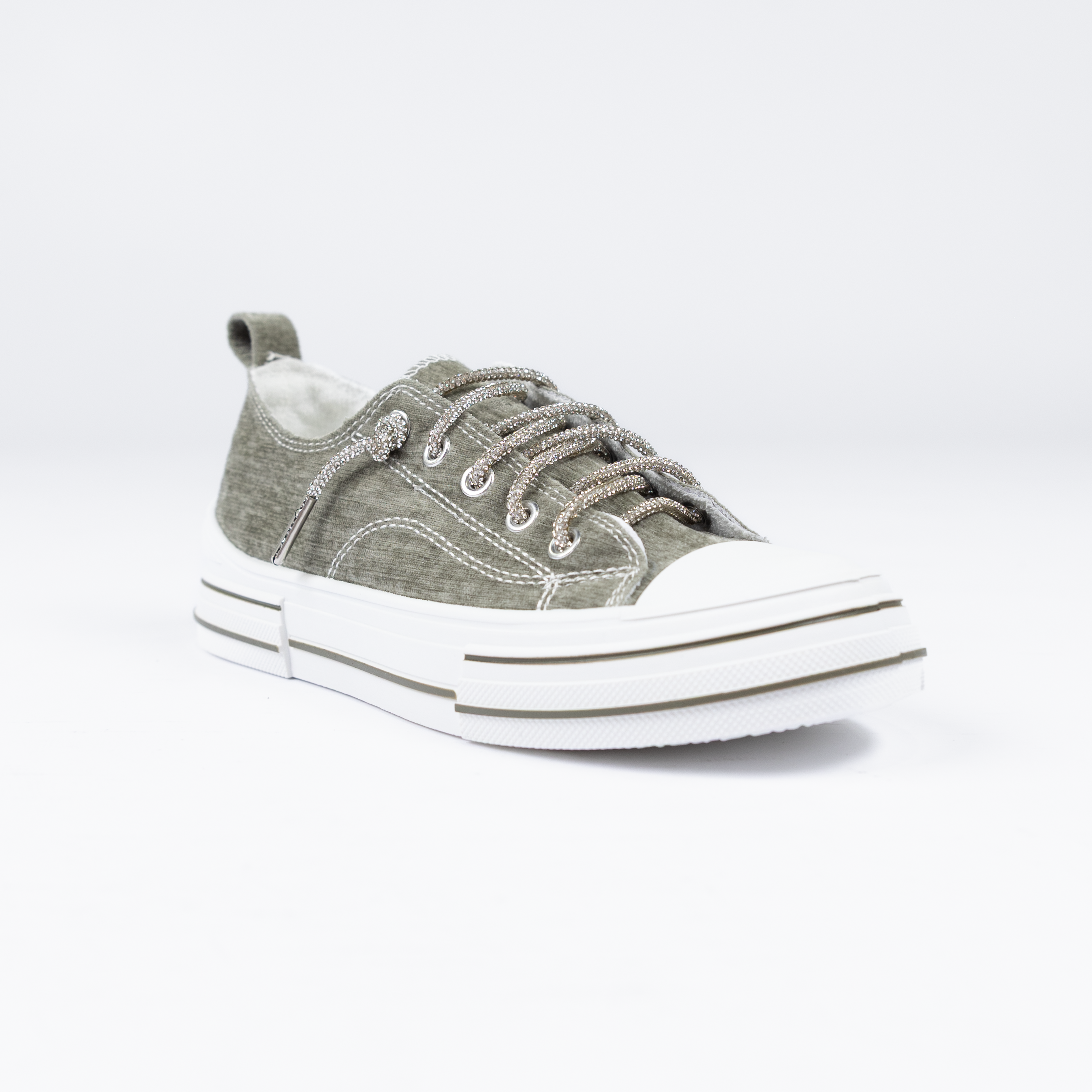 Women's Very G Sage Aman Velvet Lace Up Canvas Sneaker