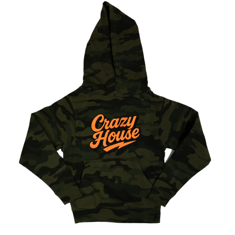 Kid's Crazy House Stacked Script Hoodie