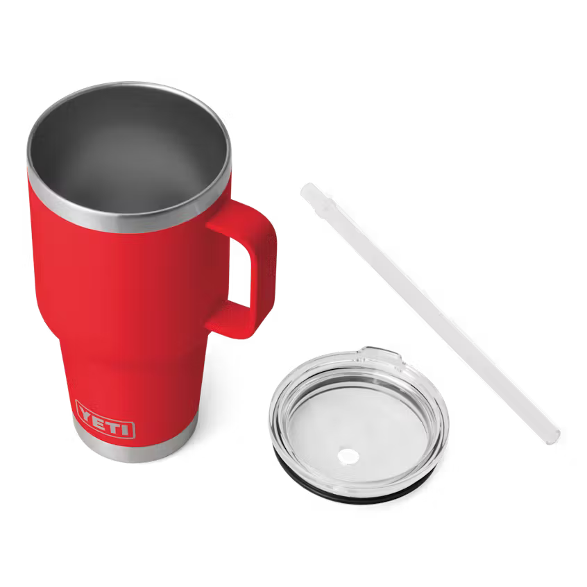 Yeti 35OZ Rescue Red Straw Mug Tumbler YRAM35STM-RR
