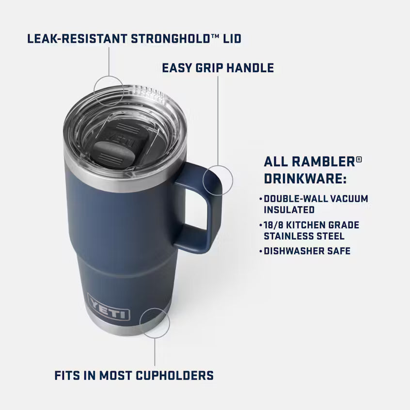 Yeti 20OZ White Travel Mug Cup YRAMTM20-WHT