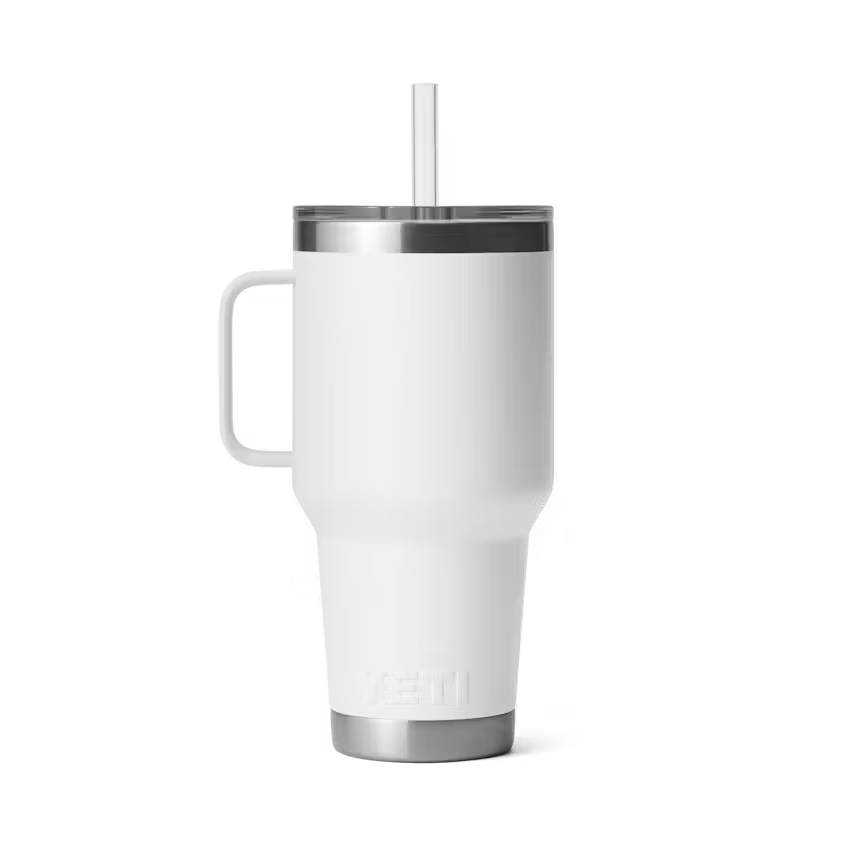 Yeti 35OZ White Straw Mug Tumbler YRAM35MWHT