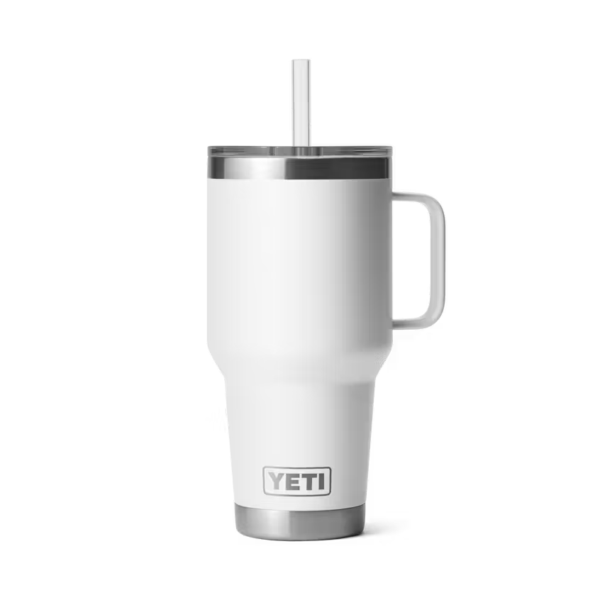 Yeti 35OZ White Straw Mug Tumbler YRAM35MWHT