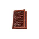 Men's Cowboy Chrome Cognac Basket Weave Trifold Wallet W316