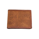 Men's Cowboy Chrome Tan Tumbled Grain with Frame Detail Bifold Wallet W328