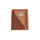 Men's Cowboy Chrome Western Star Concho Accent Trifold W378