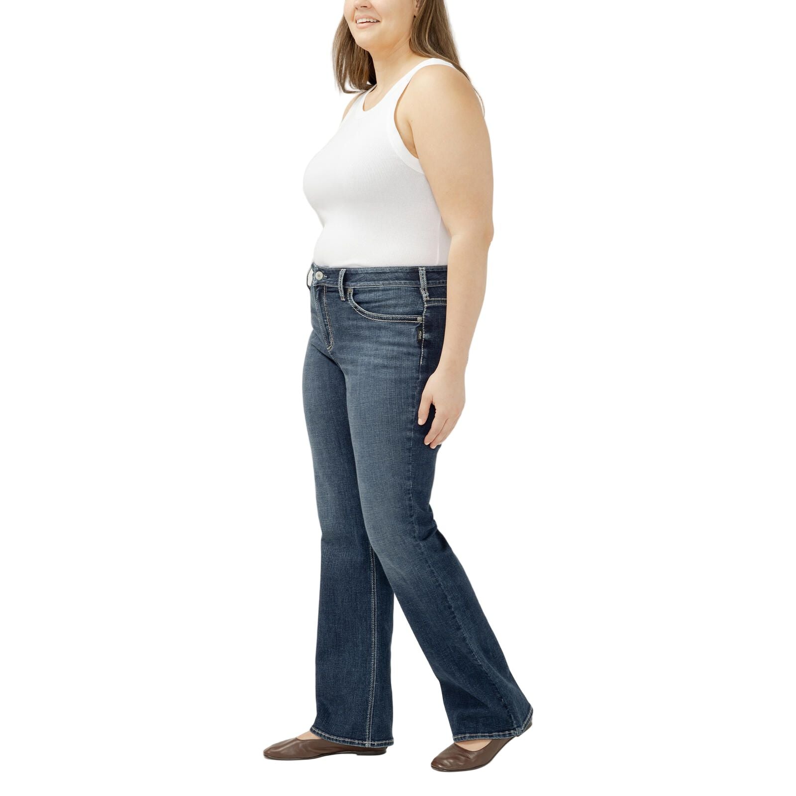 Women's Silver Suki Mid Rise Bootcut Jeans W93719ECF384