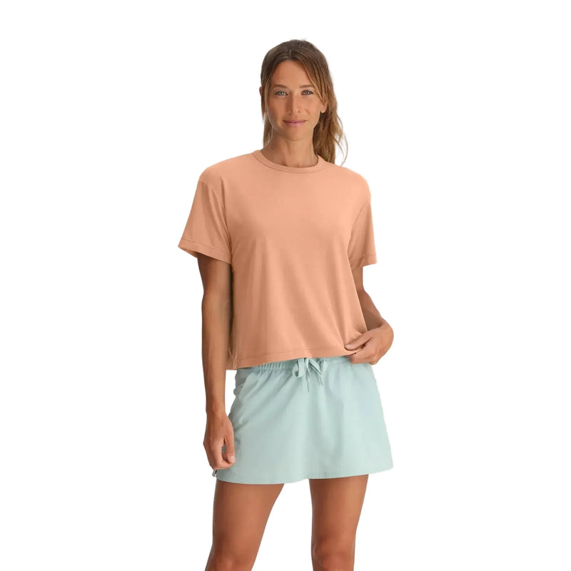 Women's Free Fly Light Coral Elevate Lightweight T-shirt WELWT-663
