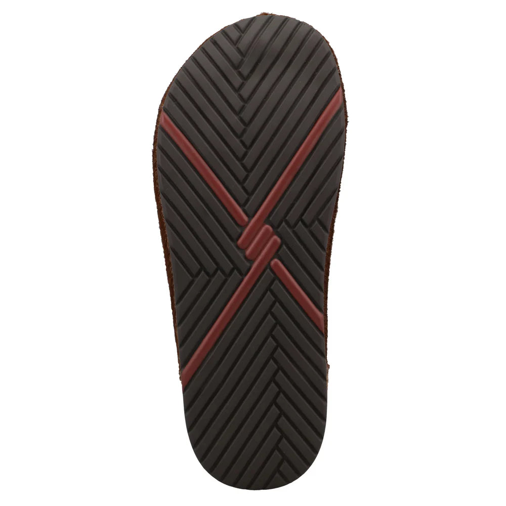 Women's Twisted X Dark Brown and Tan Mule Slip on Shoes WFFM003