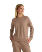 Free Fly Women's Fossil Bamboo Lightweight Fleece Crew WLWFLC-41