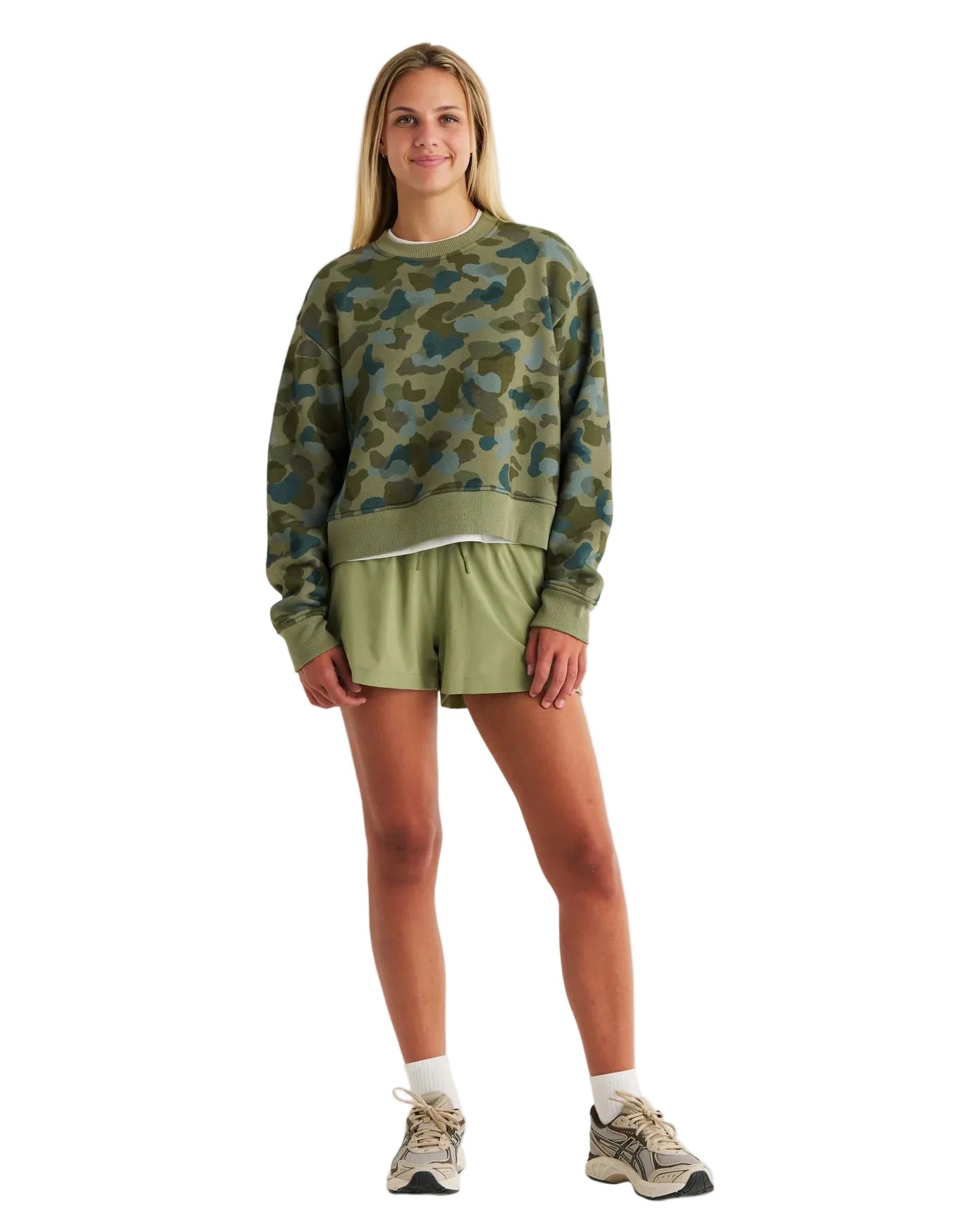 Free Fly Women's Camo Bamboo Northcoast Fleece Crew Neck WNCCREW-P040