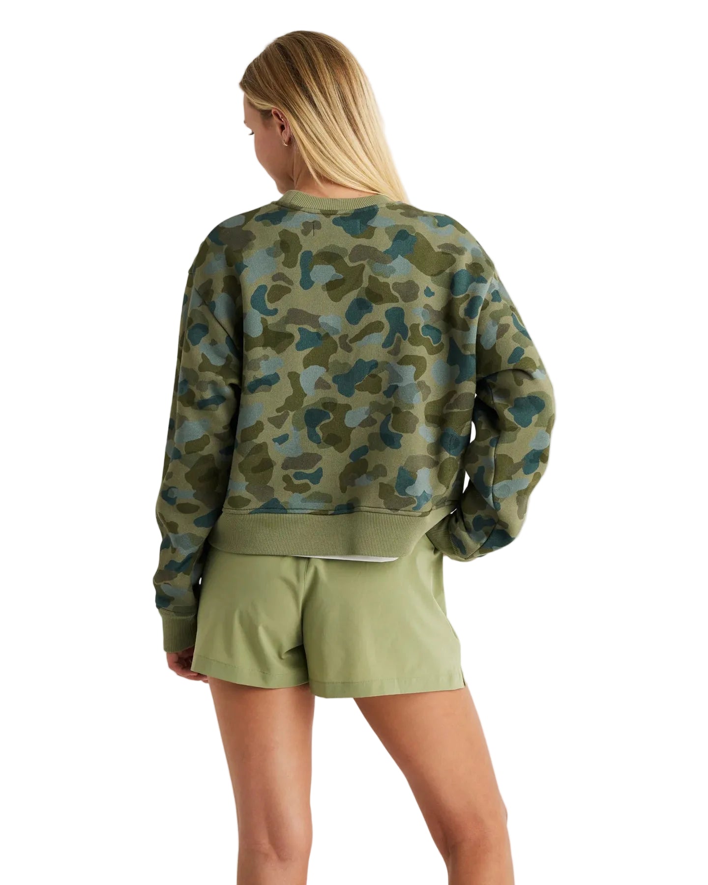 Free Fly Women's Camo Bamboo Northcoast Fleece Crew Neck WNCCREW-P040
