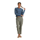 Women's Free Fly Pacific Blue Ribbed Bamboo Long Sleeve WRIBLS-421