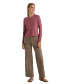 Free Fly Women's Plum Ribbed Bamboo Long Sleeve Top WRIBLS-672