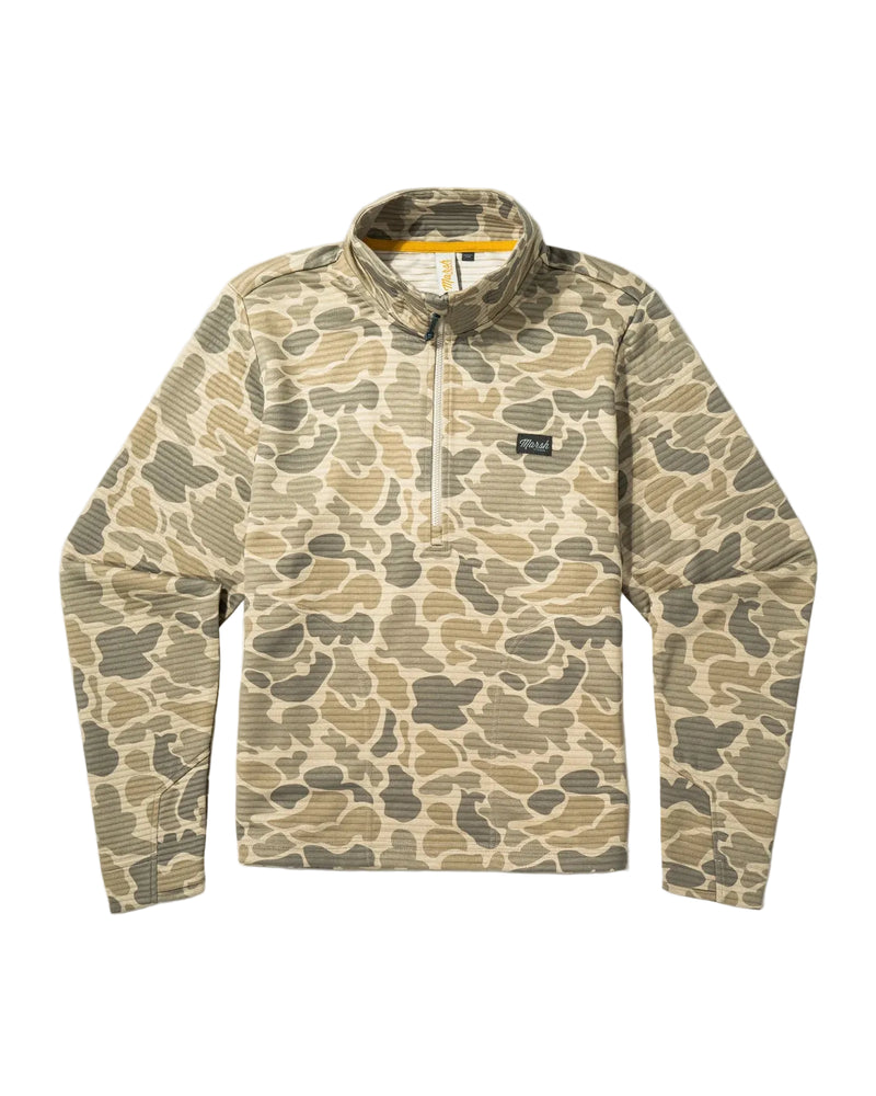 Marsh Wear Women's Khaki Mallard Camo Sullivan Hagood Tech 1/4 Zip Fleece WWF1010