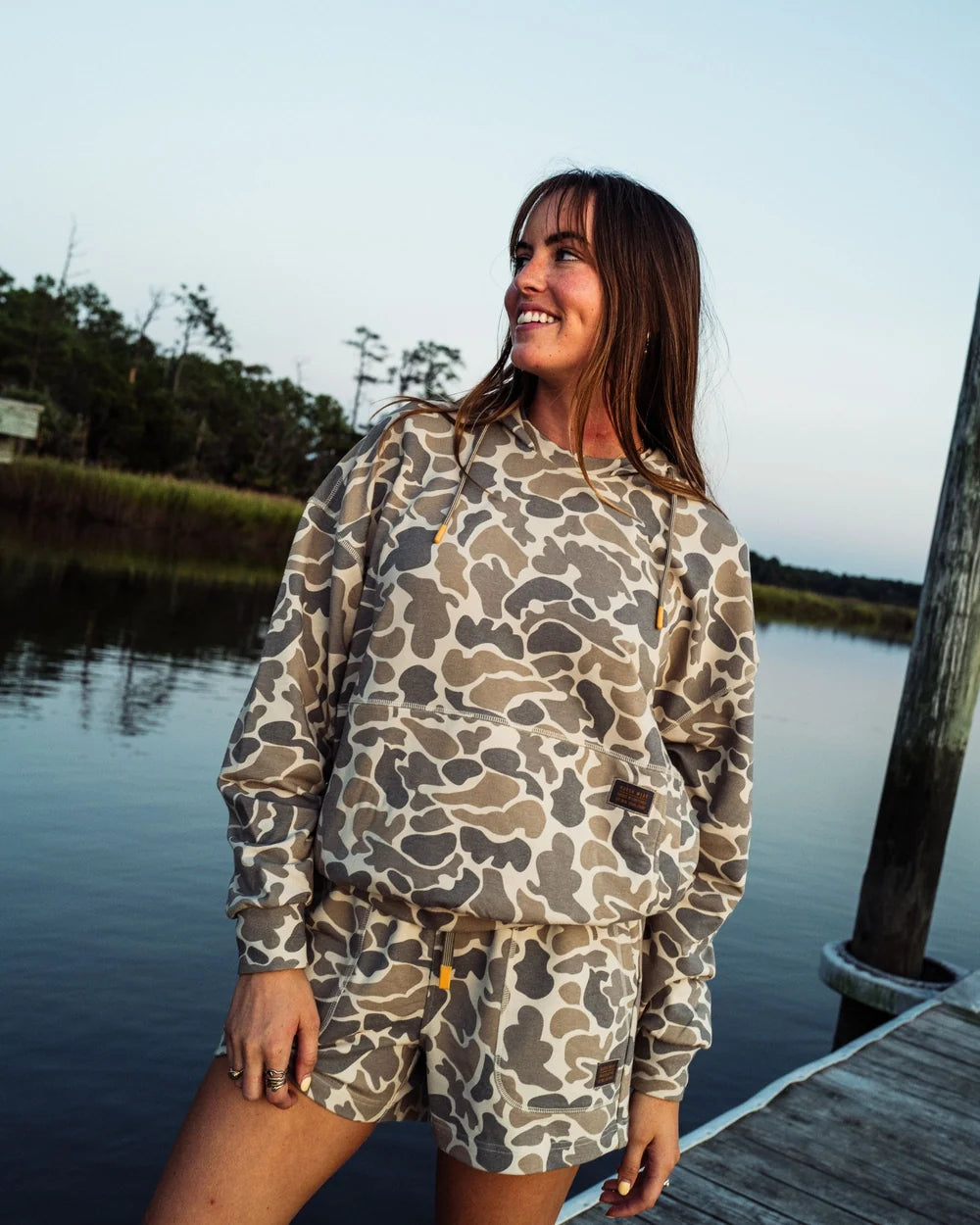 Marsh Wear Women's Khaki Mallard Camo Fireside Hoodie WWF1011