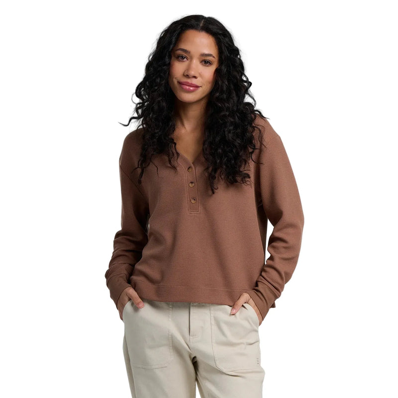 Women's Free Fly Waffle Long Sleeve Henley