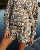 Marsh Wear Women's Khaki Mallard Camo Fireside Sweatshorts WWS5004