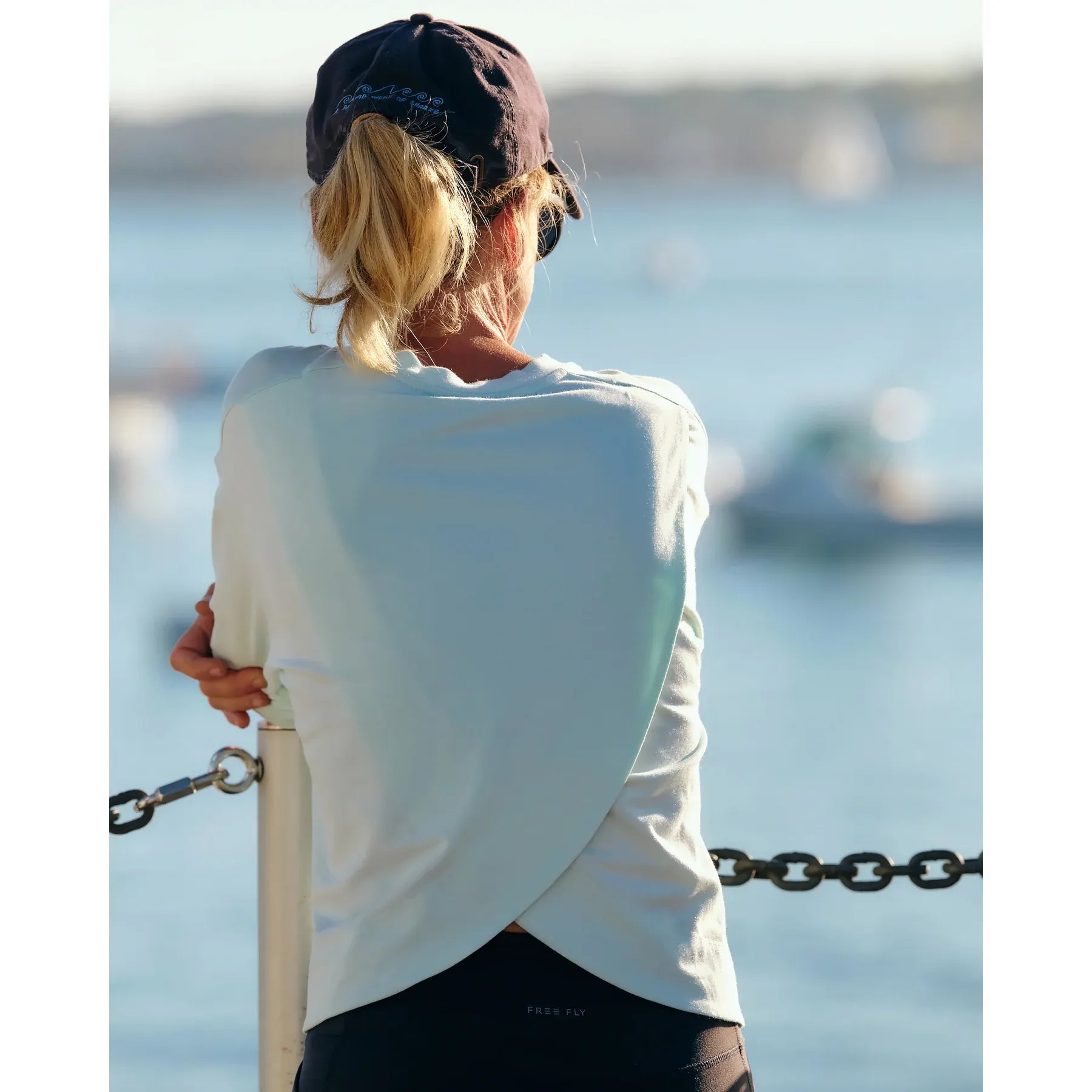 Women's Free Fly Tropic Sea Bamboo Shade Crossover Long Sleeve Top FF566-543