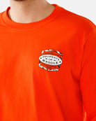 Waggle Men's Orange Deer Camp Long Sleeve T-shirt 