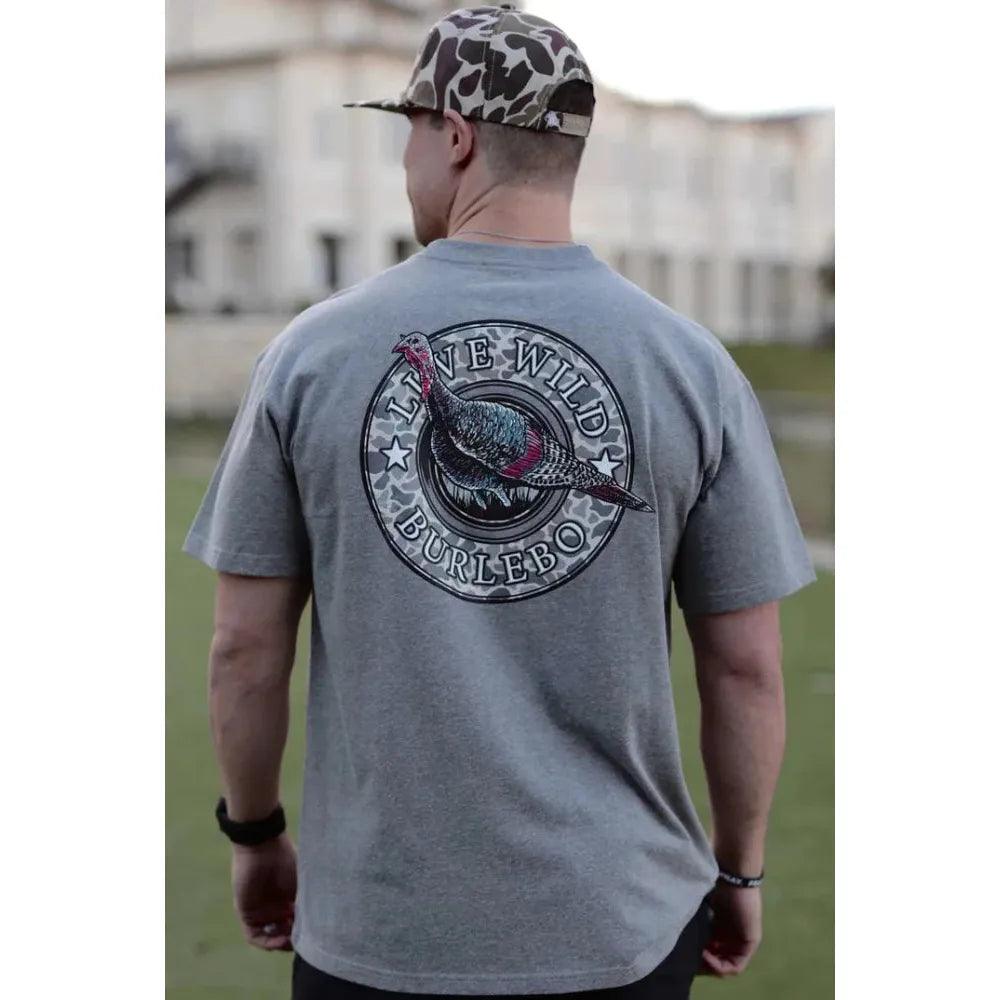 Men's Burlebo Turkey Hunt T-Shirt TH-SS-HDG - Crazy House Western Wear