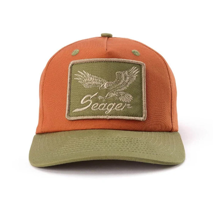 Seager Men's Orange/Green Wingspan Snapback MHH26WINGSRED