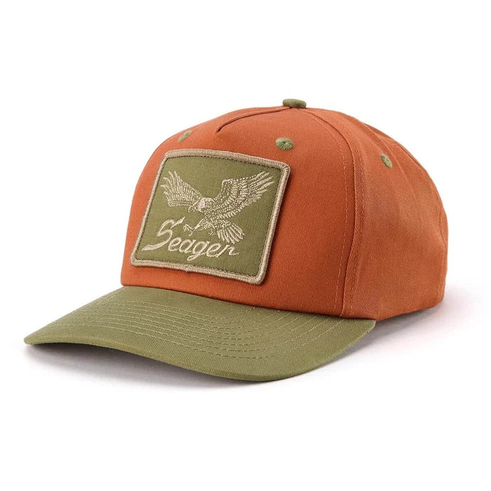 Seager Men's Orange/Green Wingspan Snapback MHH26WINGSRED