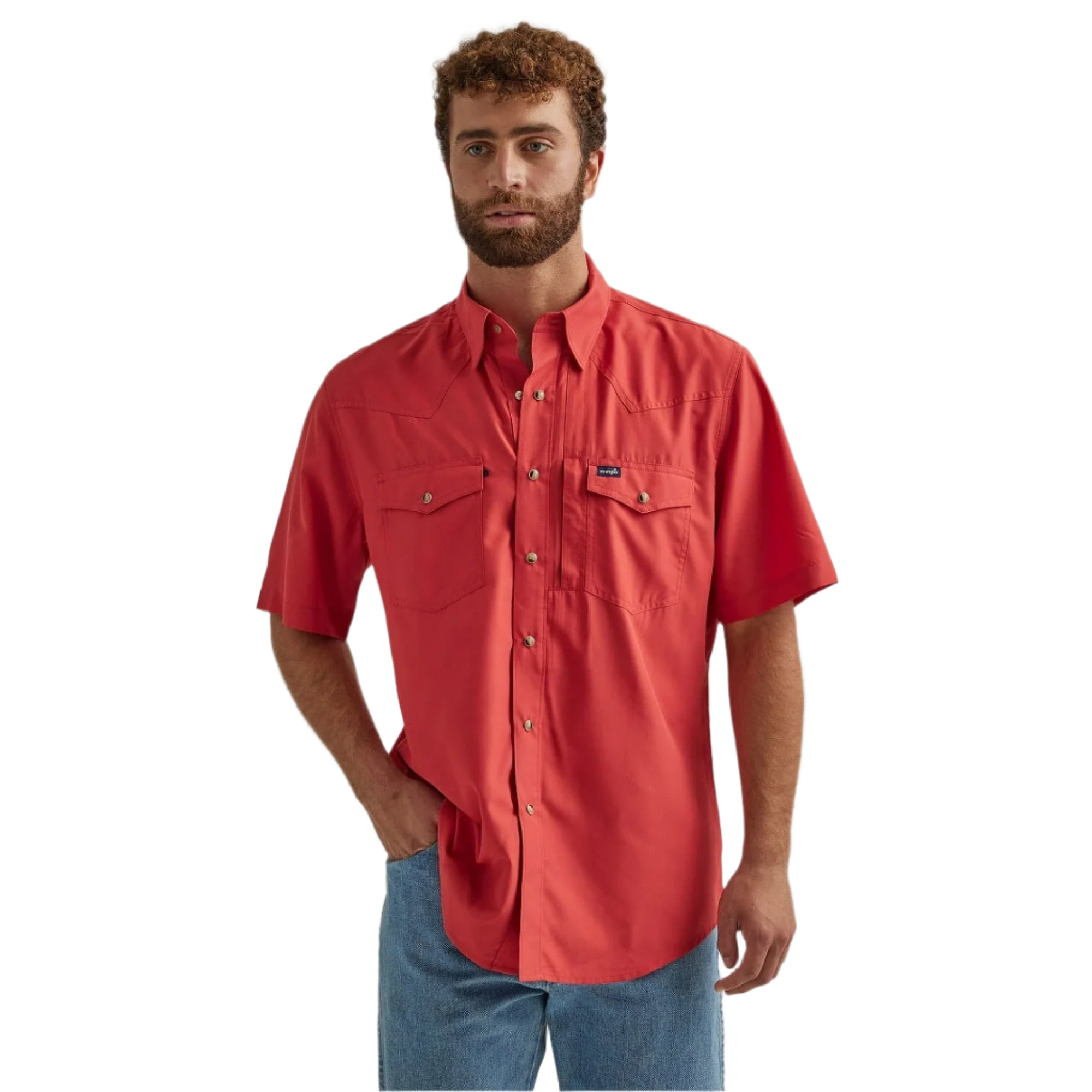 Men's Wrangler® Performance Short Sleeve Shirt - Classic Fit 112344571 - Crazy House Western Wear