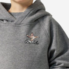 Burlebo Boy's Dark Heather Gray Ducks Flying In Fleece Hoodie Y-FH-DFI-DHG