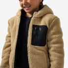 Burlebo Boy's Tan Mountain Fleece Hoodie Jacket Y-MFHJ-TAN