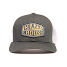 Grey Trucker Snapback with Crazy House Patch - Crazy House Western Wear