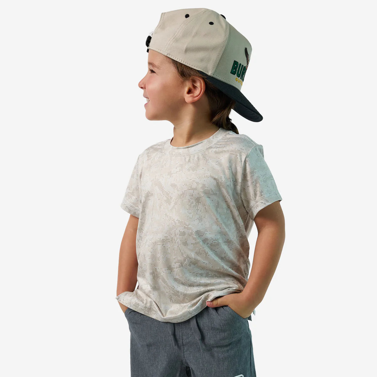 Boy's Burlebo Ivory Digi Camo Go To T-shirt Y-GTT-DIGC-IVR