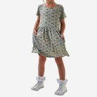 Girl's Burlebo Green Flying Ducks Moxie Dress Y-MOXD-FDG