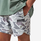 Burlebo Boy's White Camo Mesh Training Shorts Y-MTS-WC