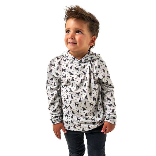 Boy's Burlebo Performance Hoodie Ducks and Dogs Y-PH-DAD