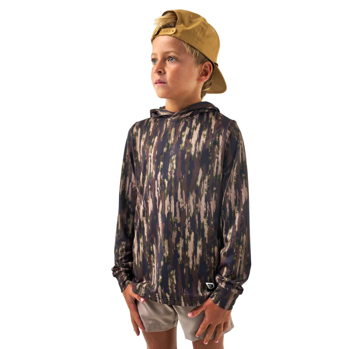 Boy's Burlebo Midland Camo Performance Hoodie Y-PH-MIDC